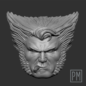 Smoking Logan Comic Style | Unpainted