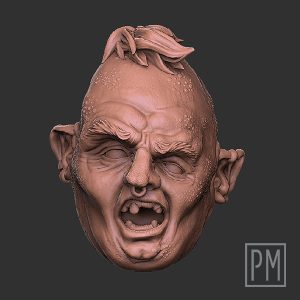 Slorkh Orc Head | Unpainted