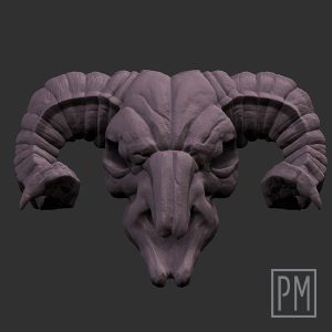 Skullgoat Demon head | Unpainted