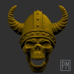 Viking Skull scream head | Unpainted