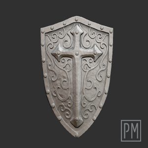 Templar Shield V.1 Big | Unpainted