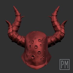 Hooded Demon Head | Unpainted