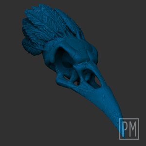 Raven Xaman Skull Head | Unpainted