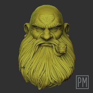 Stonesmoker Tribal head | Unpainted