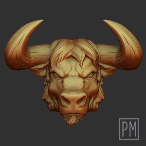 Warrior Bull Head | Unpainted