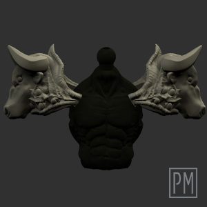 Bull Pauldrons | Unpainted