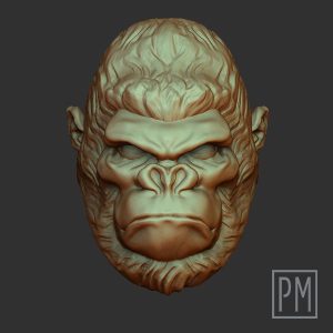 Gorilla Head | Unpainted