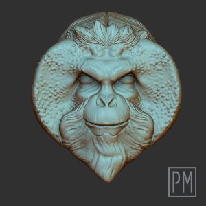 Orangutan Head | Unpainted