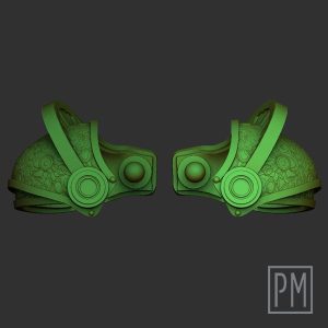 Warrior Frog pauldrons | Unpainted