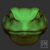 Warrior Frog v.3 Head | Unpainted - Image 2