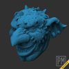 Half-face Head | Unpainted - Image 3