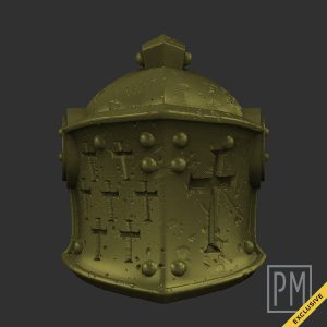 Alberd King Helmet Head | Unpainted
