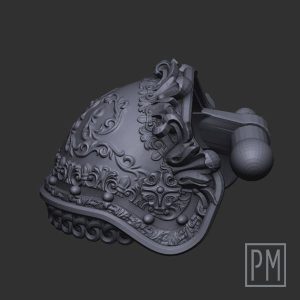 Female Lion knight Pauldrons | Unpainted