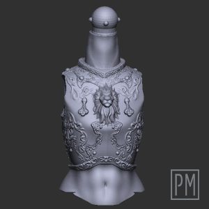 Female Lion knight Torso | Unpainted