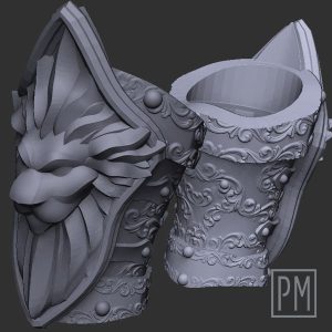 Female Lion knight Wrist | Unpainted