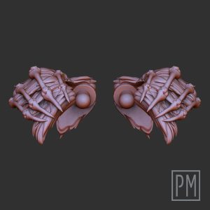 Female Necromancer Pauldrons | Unpainted