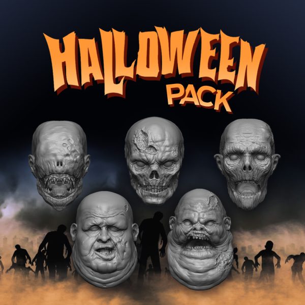 Halloween Zombie Pack Heads 2022 | Unpainted