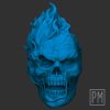 Hellish Skeleton Head | Unpainted - Image 2