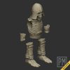 Skeleton armor set | Unpainted - Image 4
