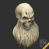 Skeleton armor Head broken beard | Unpainted - Image 3