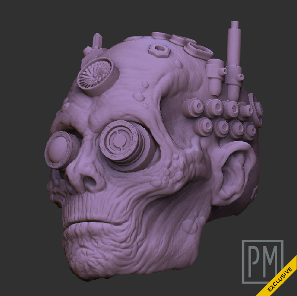 Zamain Cyborg head | Unpainted - Image 4