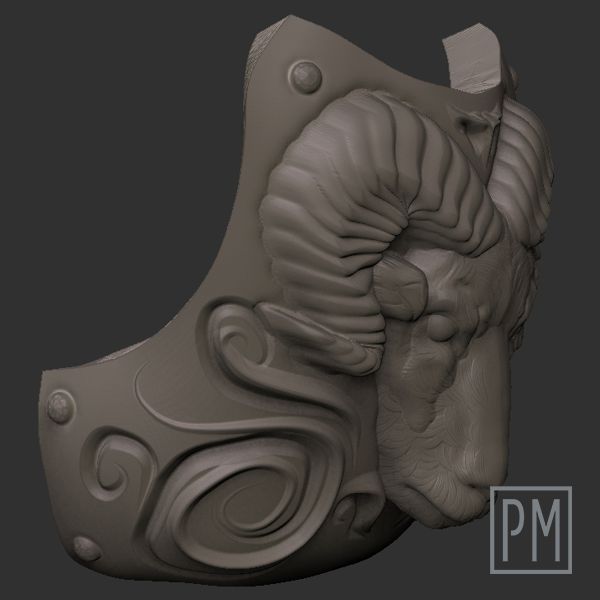 Goat Chest Plate | Unpainted - Image 3