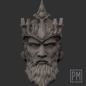 Human king 1.0 head v.1 | Unpainted